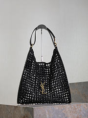 Colestore YSL  Saint Laurent Oxalis in raffia in Black 37×40×3cm - 1