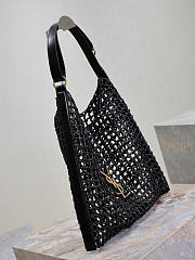 Colestore YSL  Saint Laurent Oxalis in raffia in Black 37×40×3cm - 6