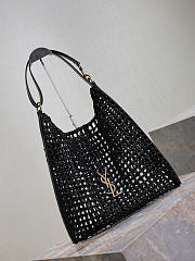 Colestore YSL  Saint Laurent Oxalis in raffia in Black 37×40×3cm - 4