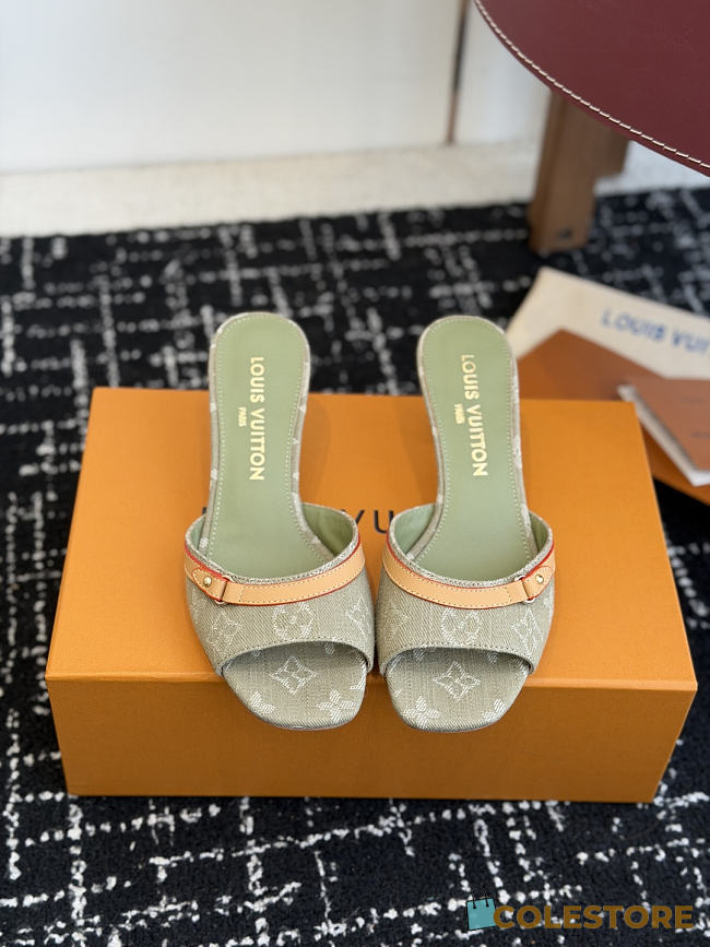 Colestore Louis Vuitton 6AM Mule Green Denim - 1