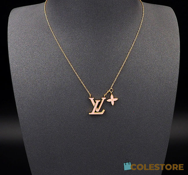Colestore Louis Vuitton LV Iconic Enamel Necklace Pink - 1