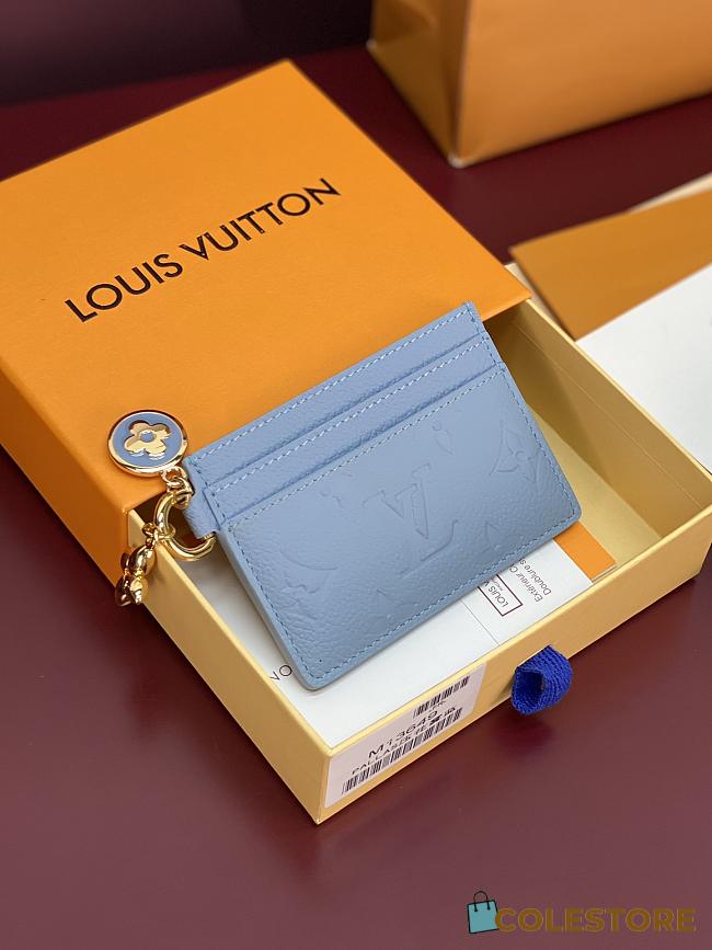 Colestore Louis Vuitton LV Charms Card Holder Grape Blue 10.2 x 7.3 x 0.3 cm - 1