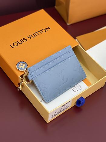 Colestore Louis Vuitton LV Charms Card Holder Grape Blue 10.2 x 7.3 x 0.3 cm