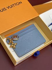Colestore Louis Vuitton LV Charms Card Holder Grape Blue 10.2 x 7.3 x 0.3 cm - 3