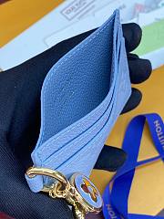 Colestore Louis Vuitton LV Charms Card Holder Grape Blue 10.2 x 7.3 x 0.3 cm - 2