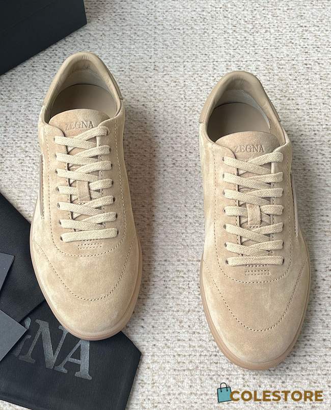 Colestore Zegna White 232 Suede Sneakers - 1