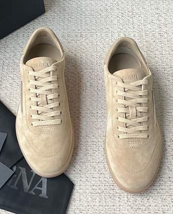 Colestore Zegna White 232 Suede Sneakers