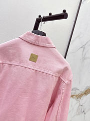 Colestore Dior Médaillon Cropped Jacket Pink Stonewashed Cotton Denim - 4