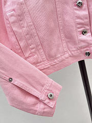 Colestore Dior Médaillon Cropped Jacket Pink Stonewashed Cotton Denim - 2