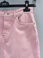 Colestore Dior Mini-skirt Pink stonewashed cotton denim - 5