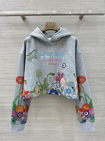 Colestore  Fendi Fantastic Fendi Future sweatshirt Grey jersey sweatshirt with print