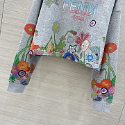 Colestore  Fendi Fantastic Fendi Future sweatshirt Grey jersey sweatshirt with print - 5