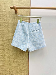 Colestore  Dior Macrocannage Miniskirt Sky Blue Cotton-Blend Tweed Knit  - 4