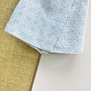 Colestore  Dior Macrocannage Miniskirt Sky Blue Cotton-Blend Tweed Knit  - 2
