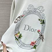 Colestore Dior Dioramour Sweater Gray Silk-Cotton-Blend Knit with Embroidery - 3