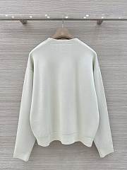 Colestore Dior Dioramour Sweater Gray Silk-Cotton-Blend Knit with Embroidery - 6