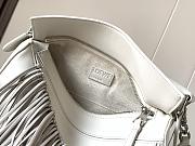 Colestore Loewe Small Puzzle bag with fringe in classic calfskin leather Soft White/ Light Ghost 24x16.5x10.5cm - 5