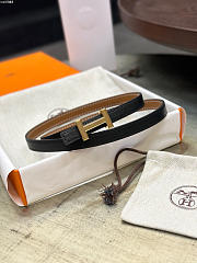 Colestore Hermes Focus belt buckle & Reversible leather strap 13 mm noir / gold - 1