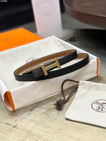 Colestore Hermes Focus belt buckle & Reversible leather strap 13 mm noir / gold