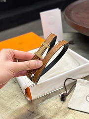 Colestore Hermes Focus belt buckle & Reversible leather strap 13 mm noir / gold - 5