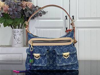 Colestore Louis Vuitton Denim Rendez-Vous Baggy Blue Denim M27329 30 x 22 x 13 cm
