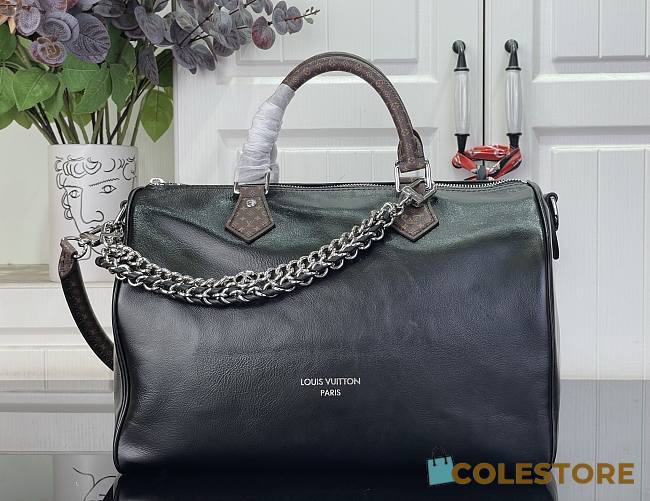 Colestore Louis Vuitton LV Vibe Speedy Soft 30 Black Cowhide 30 x 21 x 17cm - 1