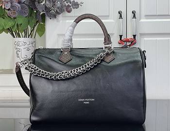 Colestore Louis Vuitton LV Vibe Speedy Soft 30 Black Cowhide 30 x 21 x 17cm