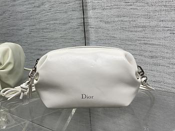 Colestore Dior Bow Pouch Latte Supple Lambskin 20x11x8cm
