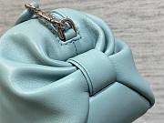 Colestore Dior Bow Pouch Bleu Tourmaline Supple Lambskin 20x8x11cm - 6