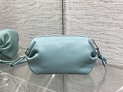 Colestore Dior Bow Pouch Bleu Tourmaline Supple Lambskin 20x8x11cm - 4