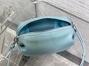 Colestore Dior Bow Pouch Bleu Tourmaline Supple Lambskin 20x8x11cm - 3