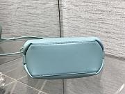 Colestore Dior Bow Pouch Bleu Tourmaline Supple Lambskin 20x8x11cm - 2