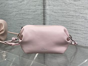 Colestore Dior Bow Pouch Rose Songe Supple Lambskin 20x8x11cm