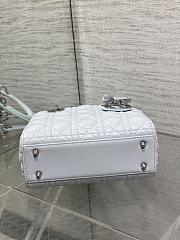 Colestore Dior Small Lady Dior Bag with Strap Ice Blue Cannage Lambskin 20x18x8cm - 6