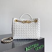 Colestore Bottega Veneta Small Andiamo Chain White 20x25x10cm - 1