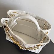 Colestore Bottega Veneta Small Andiamo Chain White 20x25x10cm - 4