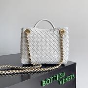 Colestore Bottega Veneta Small Andiamo Chain White 20x25x10cm - 3