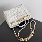 Colestore Bottega Veneta Small Andiamo Chain White 20x25x10cm - 2