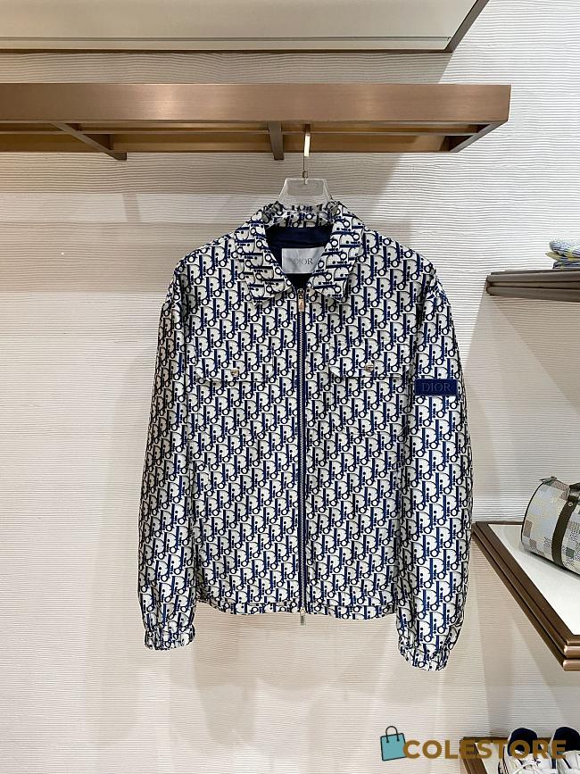 Colestore Dior Zipped Jacket Navy Blue Dior Oblique Technical - 1