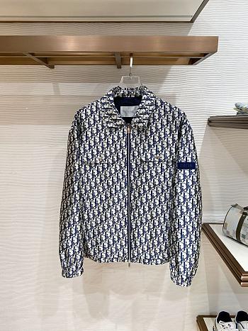 Colestore Dior Zipped Jacket Navy Blue Dior Oblique Technical