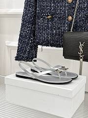 Colestore Celine Biki Sandal In Calfskin Silver - 6
