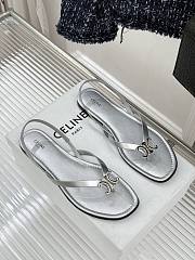 Colestore Celine Biki Sandal In Calfskin Silver - 5