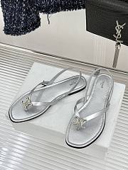 Colestore Celine Biki Sandal In Calfskin Silver - 3
