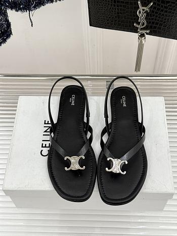 	 Colestore Celine Biki Sandal In Calfskin Black