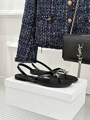 	 Colestore Celine Biki Sandal In Calfskin Black - 5
