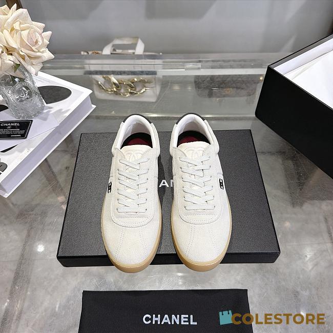 Colestore Chanel Sneakers Suede calfskin & calfskin, white & black  - 1