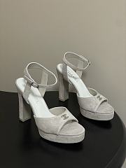 Colestore Chanel Sandals   Suede Kidskin  Gray - 1