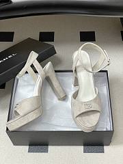 Colestore Chanel Sandals   Suede Kidskin  Gray - 3