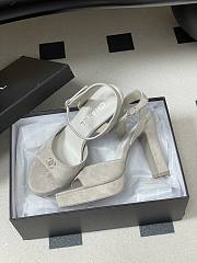 Colestore Chanel Sandals   Suede Kidskin  Gray - 4