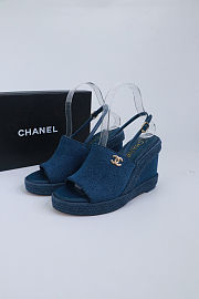 Colestore Chanel Sandals   Washed Denim  Blue - 6